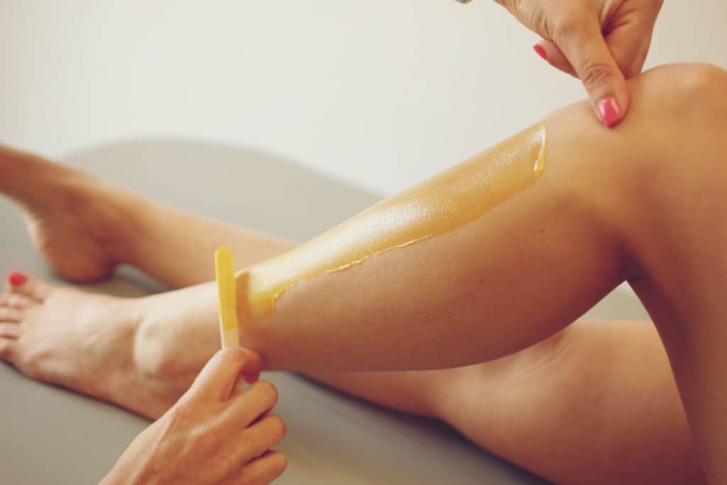 leg waxing